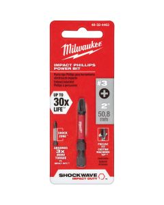 Milwaukee SHOCKWAVE #3 Phillips 2 In. Power Impact Screwdriver Bit