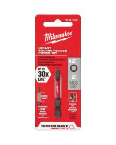 Milwaukee SHOCKWAVE #2 Square Recess 2 In. Power Impact Screwdriver Bit