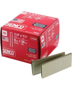 Senco AccuSet 18-Gauge Galvanized Medium Wire Finish Staple, 1/4 In. x 1-1/2 In. (5000 Ct.)