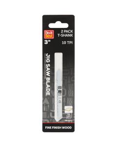 Do it Best T-Shank 3 In. 10 TPI Fine Finish Wood Jigsaw Blade (2-Pack)