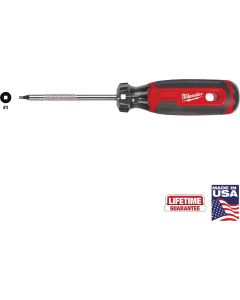 Milwaukee #1 x 3 In. Square Recess Cushion Grip Screwdriver (USA)