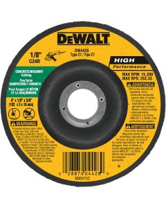 DEWALT HP Type 27 4 In. x 1/8 In. x 5/8 In. Masonry Cut-Off Wheel