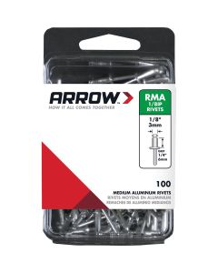 100pk 1/8"Med Alum Rivet