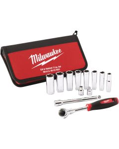 Milwaukee Metric 3/8 In. Drive 6-Point Ratchet & Socket Set