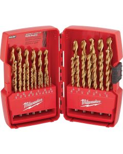 Milwaukee THUNDERBOLT 29-Piece Titanium Drill Bit Set, 1/16 In. thru 1/2 In.