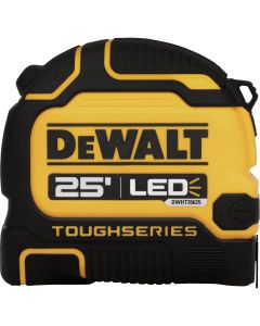 DEWALT TOUGHTSERIES 25 Ft. LED Lighted Tape Measure