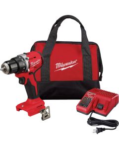 Milwaukee M18 Brushless 1/2 In. Compact Cordless Drill/Driver Kit with 2.0 Ah Battery & Charger