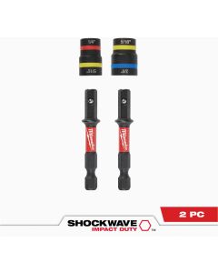 Milwaukee SHOCKWAVE QUIK-CLEAR 2-in-1 Magnetic Impact Nut Driver Set (2-Piece)