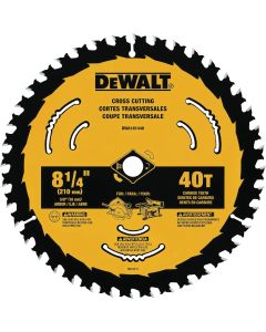 DEWALT 8-1/4 In. 40-Tooth Framing /Ripping Blister Circular Saw Blade