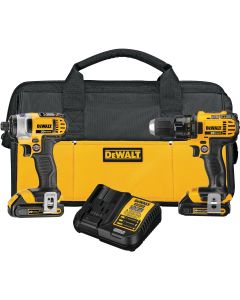 DEWALT 2-Tool 20V MAX Lithium-Ion Compact Drill/Driver & Impact Driver Cordless Tool Combo Kit