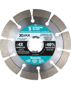 Makita X-LOCK 5 In. Segmented Rim Dry/Wet Cut Diamond Blade