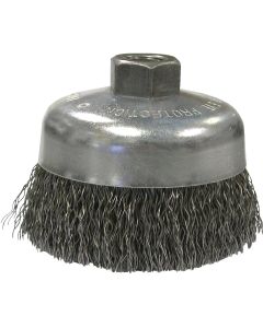 Weiler Vortec 6 In. Crimped 0.02 In. Angle Grinder Wire Brush