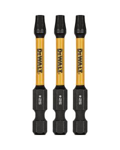 DEWALT FlexTorq 2 In. T25 TORX Impact Screwdriver Bit (3-Pack)