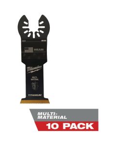 Milwaukee OPEN-LOK 1-3/8 In. Titanium Enhanced Bi-Metal Multi-Material Oscillating Blade (10-Pack)