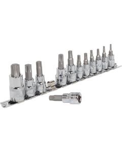 Channellock 1/4 In., 3/8 In., 1/2 In. Drive 6-Point Torx Bit Socket Set (12-Piece)