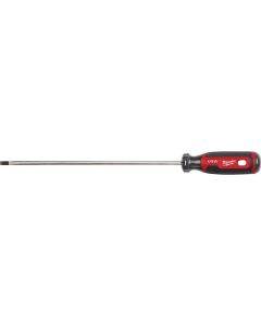 Milwaukee 1/4 In. x 10 In. Cushion Grip Cabinet Tip Slotted Screwdriver (USA)