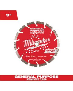 Milwaukee DIAMOND MAX 9 In. Segmented Turbo Rim General Purpose Diamond Blade
