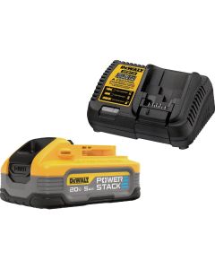 DEWALT POWERSTACK 20 Volt MAX Lithium-Ion 5 Ah Tool Battery and Charger Kit