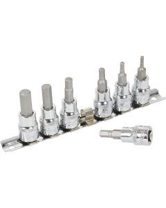 7pc 3/8"M Hex Socket Set
