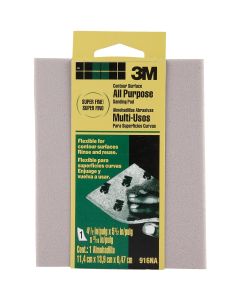 3M Contour Surface All-Purpose 4-1/2 In. x 5-1/2 In. x 3/16 In. Super Fine Sanding Sponge