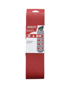 Diablo 3 In. x 24 In. 50/80/120 Grit General Purpose Sanding Belt (3-Pack)