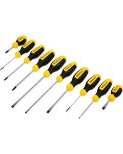 Stanley Slotted & Phillips Screwdriver Set w/Black Phosphate Coating (10-Piece)