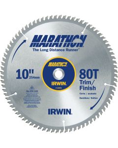 Irwin Marathon 10 In. 80-Tooth Trim/Finish Circular Saw Blade