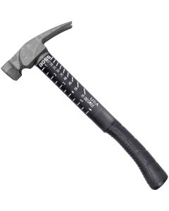 BOSS Hammer 16 Oz. Smooth-Face Framing Hammer with Fiberglass Handle