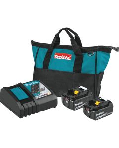 Makita 18 Volt LXT Lithium-Ion 4.0 Ah Tool Battery/Charger Starter Kit with Tool Bag