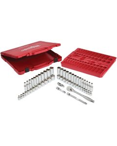 Milwaukee Standard/Metric 3/8 In. Drive 6-Point Ratchet & Socket Set (56-Piece)