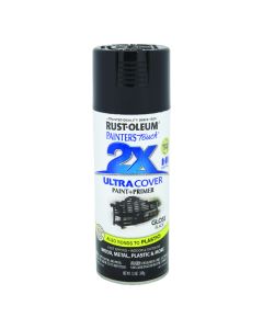 Rust-Oleum Painter's Touch 2X Ultra Cover 12 Oz. Gloss Paint + Primer Spray Paint, Black