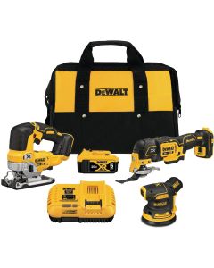 DeWalt 3-Tool 20V MAX XR Lithium-Ion Brushless Random Orbital Sander, Oscillating Tool, & Jigsaw Cordless Tool Combo Kit