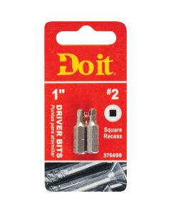 Do it #2 Square Recess 1 In. Insert Screwdriver Bit (2-Pack)