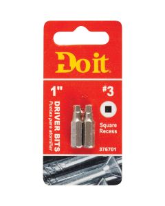 Do it #3 Square Recess 1 In. Insert Screwdriver Bit (2-Pack)