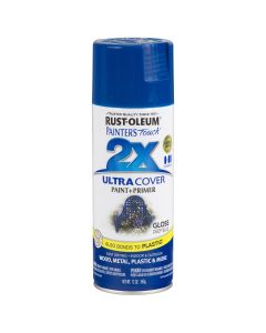 Rust-Oleum Painter's Touch 2X Ultra Cover 12 Oz. Gloss Paint + Primer Spray Paint, Deep Blue