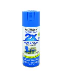 Rust-Oleum Painter's Touch 2X Ultra Cover 12 Oz. Gloss Paint + Primer Spray Paint, Brilliant Blue