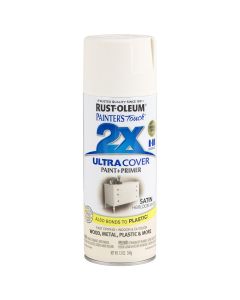 Rust-Oleum Painter's Touch 2X Ultra Cover 12 Oz. Satin Paint + Primer Spray Paint, Heirloom White