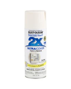 Rust-Oleum Painter's Touch 2X Ultra Cover 12 Oz. Satin Paint + Primer Spray Paint, Blossom White