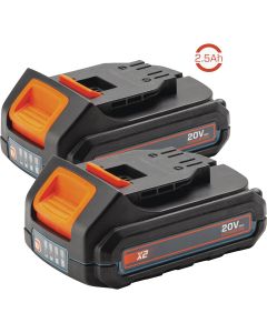 Senix X2 20 Volt Max Lithium-Ion 2.5 Ah Battery Pack (2-Pack)