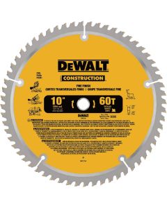 DEWALT 10 In. 60-Tooth Construction Circular Saw Blade