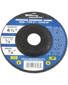 Forney Industrial Pro Type 27 4-1/2 In. x 1/4 In. x 7/8 In. Steel Premium Grinding Cut-Off Wheel