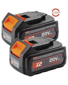 Senix X2 20 Volt Max Lithium-Ion 5.0 Ah Battery Pack (2-Pack)