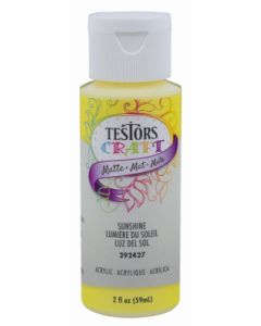 Testors 2 Oz. Acrylic Matte Craft Paint, Sunshine