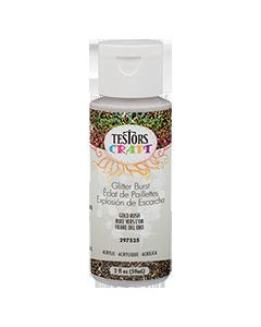 Testors 2 Oz. Acrylic Glitter Craft Paint, Gold Rush