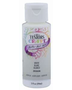 Testors 2 Oz. Acrylic Matte Craft Paint, White