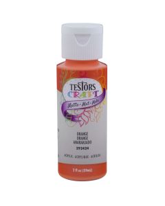 Testors 2 Oz. Acrylic Matte Craft Paint, Orange