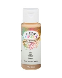 Testors 2 Oz. Acrylic Metallic Craft Paint, Gold