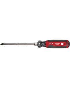 Milwaukee #3 x 6 In. Square Recess Cushion Grip Screwdriver (USA)