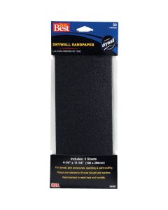 Do it Best 80 Grit 4-1/4 In. x 11-1/4 In. Drywall Sandpaper (5-Pack)