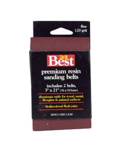 Do it Best 3 In. x 21 In. 120 Grit Heavy-Duty Sanding Belt (2-Pack)